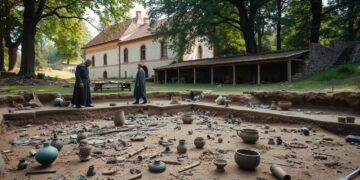 Średniowieczne emporium handlowe odkryte pod Sandomierzem - Historia Emporium handlowe